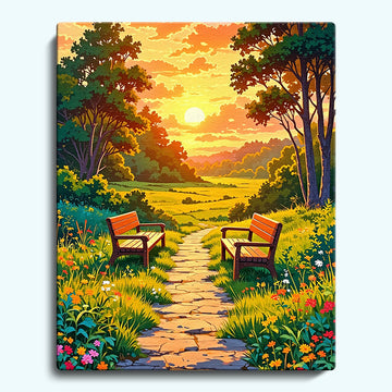 Two Wooden Benches