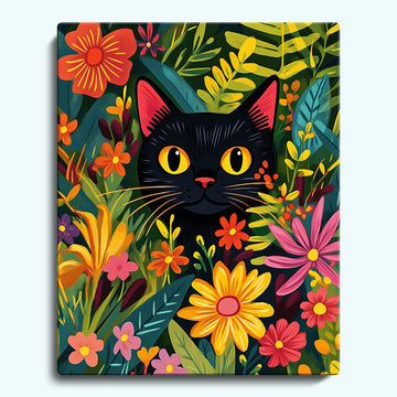Flower Bush Cat