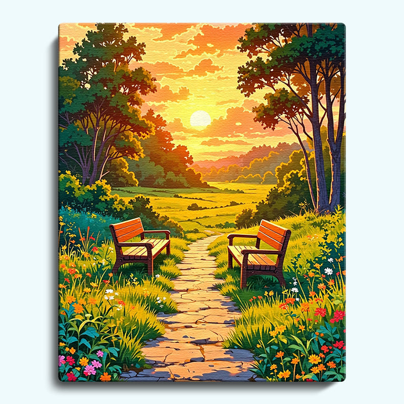 Two Wooden Benches